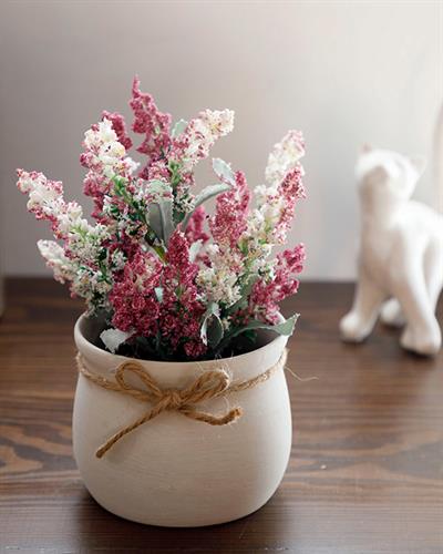 Posy Flowers Изкуствено Цвете Във Ваза Керамика, Люляк., 15 X 15 X 16 Cm