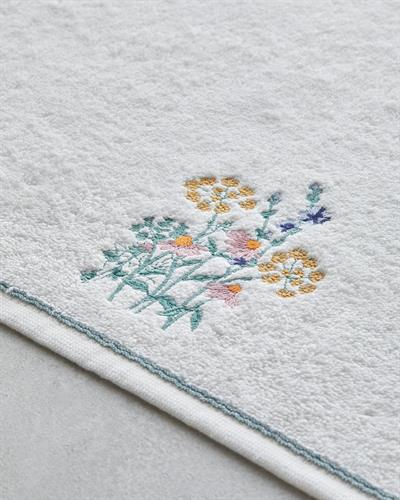 Posy Flowers Кърпа За Лице С бродерия Памучен 50x80 см Екрю