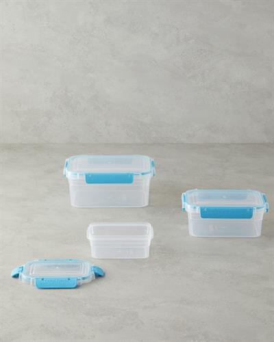Poul Кутия За Съхранение 3 бр. Пластмаса 15.5x21x 9 см Тюркоаз