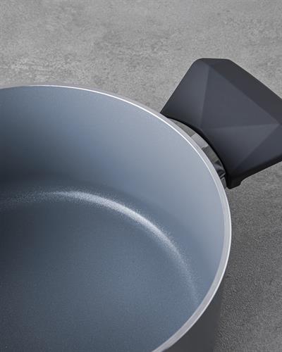 Тенджера 20 см Сив