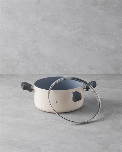 Тенджера Керамика 24 см Кремав