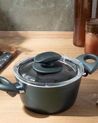 Pretty Мини Тенджера С капак Гранит 14 см. Зелен