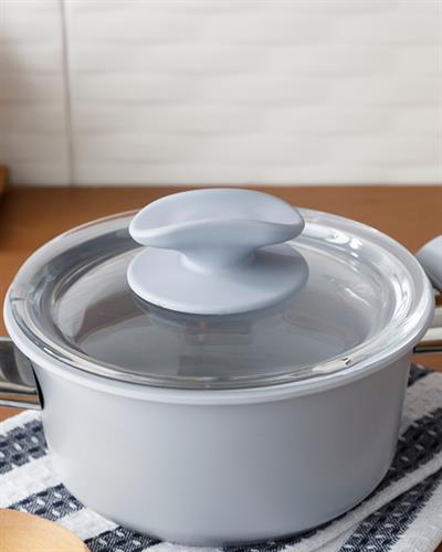 Pretty Мини Тенджера С капак Гранит 14 см. Син