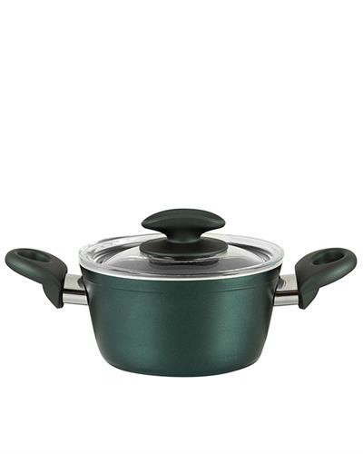 Pretty Мини Тенджера С капак Гранит 14 см. Зелен