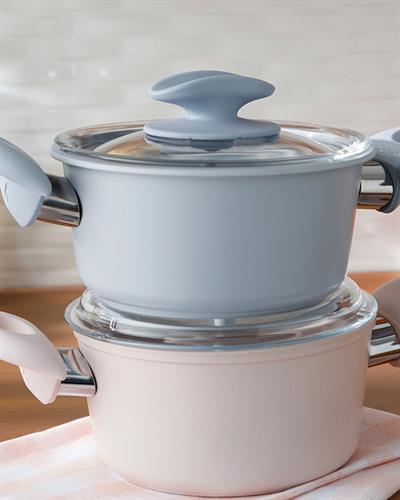 Pretty Мини Тенджера С капак Гранит 14 см. Син