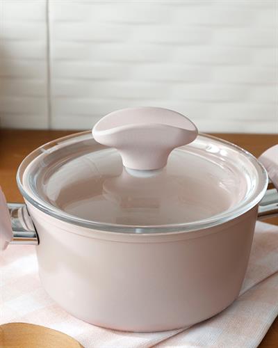 Pretty Мини Тенджера С капак Гранит 14 см. Пудра