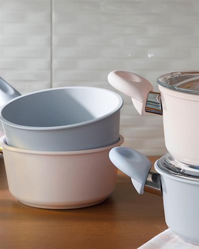 Pretty Мини Тенджера С капак Гранит 14 см. Син