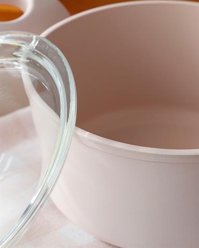 Pretty Мини Тенджера С капак Гранит 14 см. Пудра