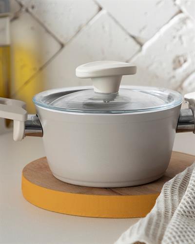 Pretty Aluminum Mini Cookware 14 cm Beige