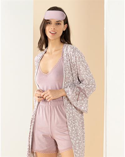 pretty düz Viscose Eye Mask Standart Rose Color