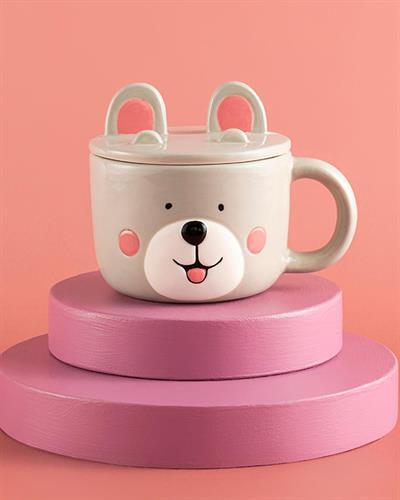 Pretty Rabbit Чаша С Капак, Dolomit, Сиво, 340 Ml