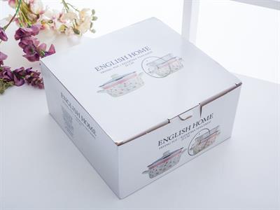 Pretty Rose ТЕНДЖЕРА ЗА ПЪРЖЕНЕ Стъклен с капак Емайлиран 22 cm Pink