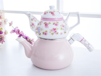 Pretty Roses ЧАЙНИК Емайлиран 2L Light Pink,