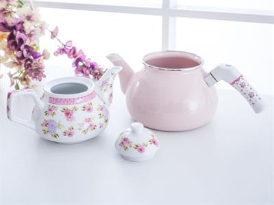 Pretty Roses ЧАЙНИК Емайлиран 2L Light Pink,