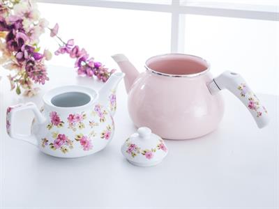 Pretty Roses ЧАЙНИК Емайлиран 2L Pink