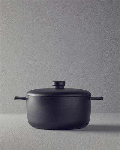 Prime Тенджера Дълбок Алуминиева отливка 24 см Черен