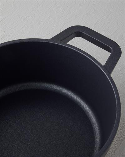 Тенджера Дълбок Алуминиева отливка 24 см Черен