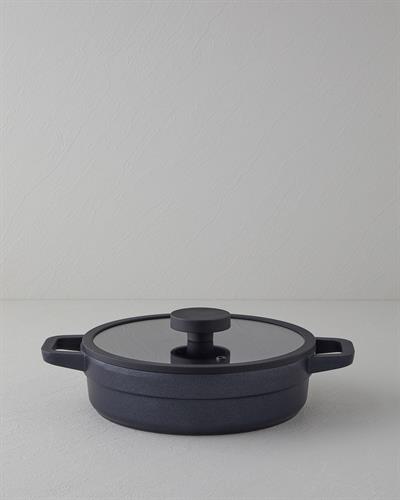 Тенджера Плитък Алуминиева отливка 26 см Черен