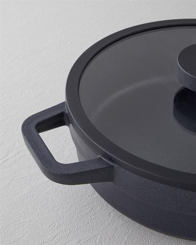 Тенджера Плитък Алуминиева отливка 26 см Черен