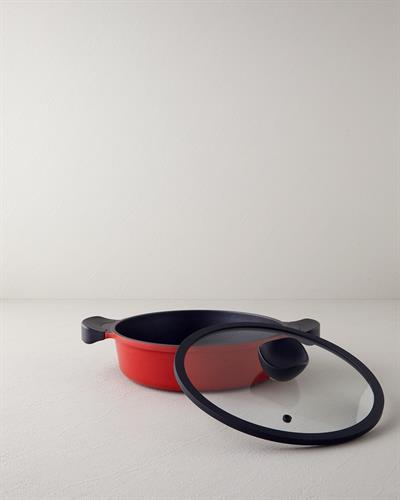 Prime Red Love Тенджера Сплескан Алуминиева отливка 26 см Червен