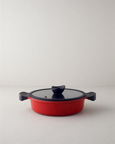 Prime Red Love Тенджера Сплескан Алуминиева отливка 26 см Червен