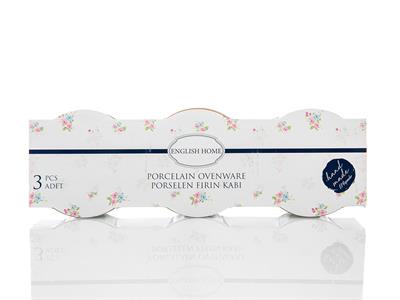 Primo ТЕПСИЯ ЗА ФУРНА 3 бр. Порцелан 10 cm Blue.