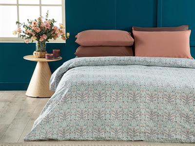 Primrose Спално Бельо Единичен Размер, Лесно За Гладене, Синьо, 160 X 220 Cm