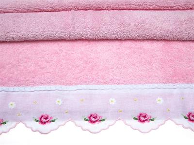 Primrose ХАВЛИЯ ЗА ЛИЦЕ Орнаментна лента Бродирани 50x80 cm Light Pink,