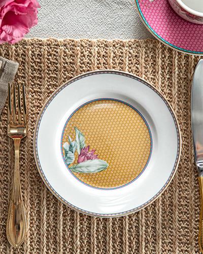 Protea New Bone China Dessert Plate 15 cm Mustard