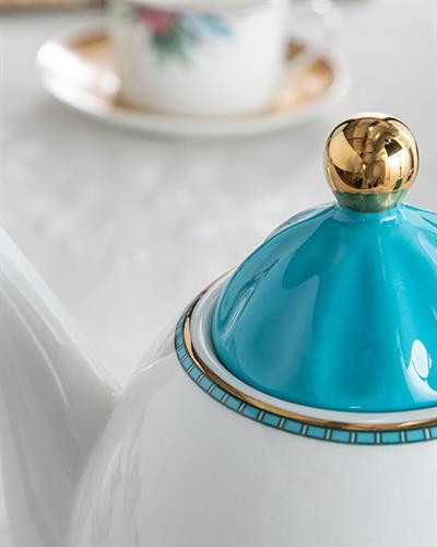 Protea New Bone China Pot 1,5 LT Pink-Blue