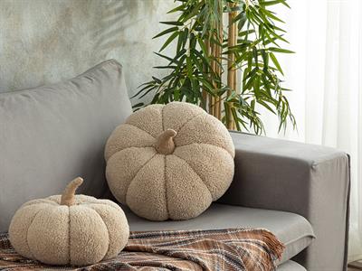 Pumpkin Декоративна Възглавница Шерпа 30 см Бежов