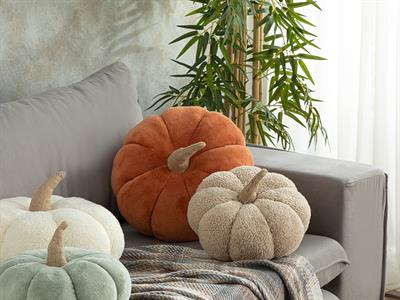 Pumpkin sherpa Decorative Cushion 30 cm Ecru