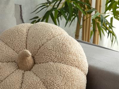 Pumpkin Декоративна Възглавница Шерпа 30 см Бежов