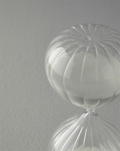 Pumpkin Пясъчен Часовник 45 Мин., Стъкло, Бяло, 10 X 10 X 20 Cm