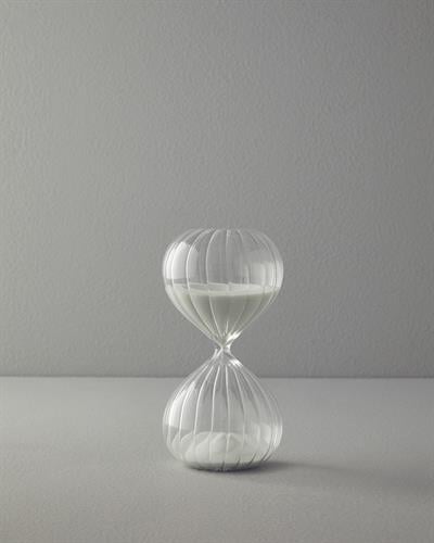 Pumpkin Пясъчен Часовник 45 Мин., Стъкло, Бяло, 10 X 10 X 20 Cm