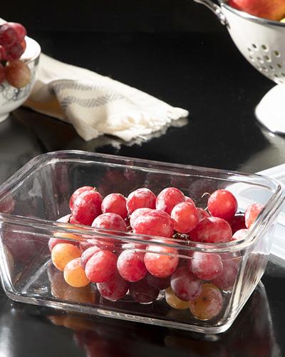 Pure Кутия За Съхранение Правоъгълен Стъкло 1500 мл Морскосин