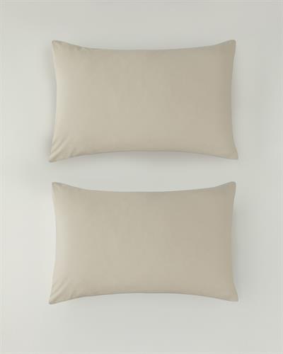 Pure Калъфка За Възглавница 2 бр. Памучен 50x70 см Бледокафяв