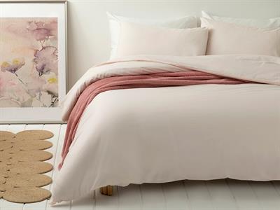 Pure СПАЛНО БЕЛЬО КОМПЛЕ Двоен Памучен 200x220 cm Powder