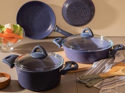 Pure ТЕНДЖЕРА голям гранит със стъкло затворен Гранит 24 cm Тъмно синьо