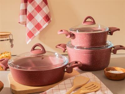 Pure ТЕНДЖЕРА голям гранит със стъкло затворен Гранит 24 cm Claret Red