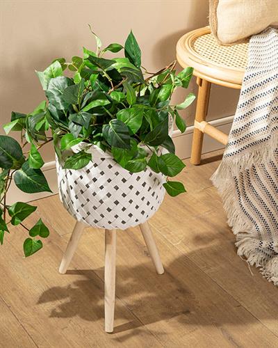 Pure Саксия 27x27x46 см Бял