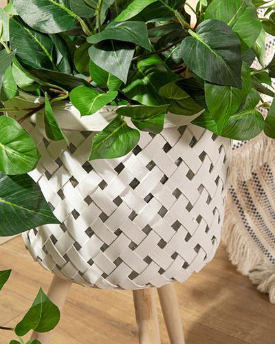 Pure Саксия 27x27x46 см Бял