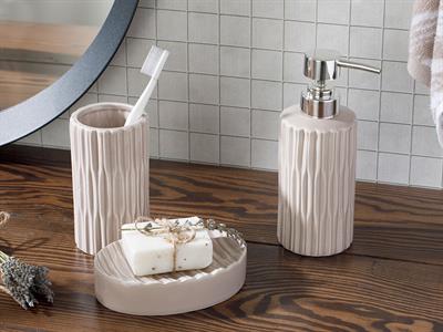 Pure КОМПЛЕКТ ЗА БАНЯ 3 бр. Керамичен 17,5x11,9x12,5 cm Light Gray