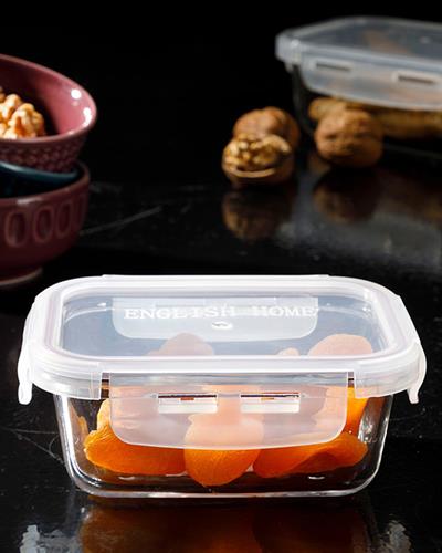 Pure Кутия За Съхранение Правоъгълен Стъкло 320 мл Бордо