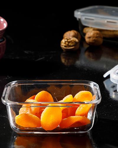 Pure Кутия За Съхранение Правоъгълен Стъкло 320 мл Бордо