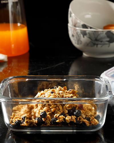 Pure Кутия За Съхранение Правоъгълен Стъкло 560 мл Бордо