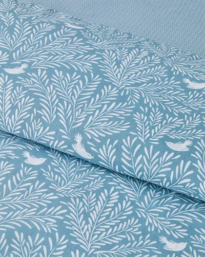 Pure Birds Спален Комплект Двоен Лесно за гладене 200x220 см Син