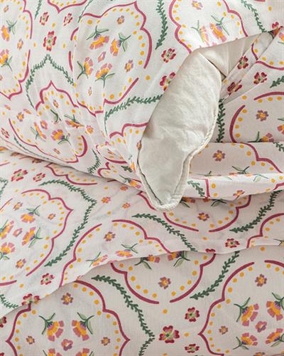 Pure Bouquets Easy Iron 2 Set Pillowcase 50x70 cm Pink