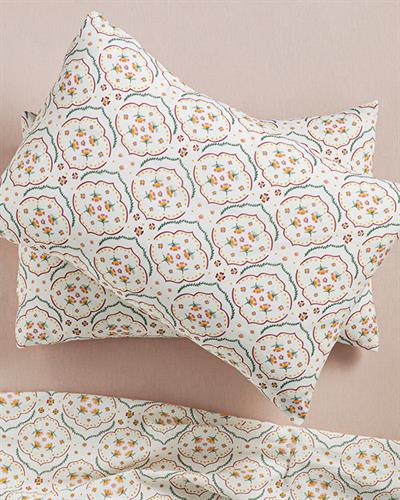 Pure Bouquets Easy Iron 2 Set Pillowcase 50x70 cm Pink