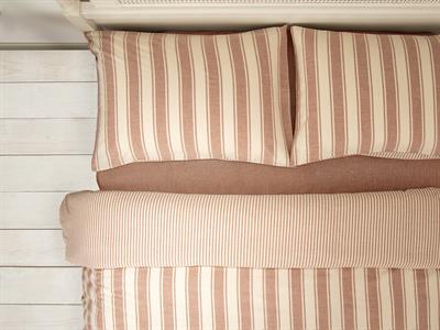 Pure Cotton СПАЛНО БЕЛЬО КОМПЛЕ Двоен човек Памучна боядисана прежда 200x220 cm Канела